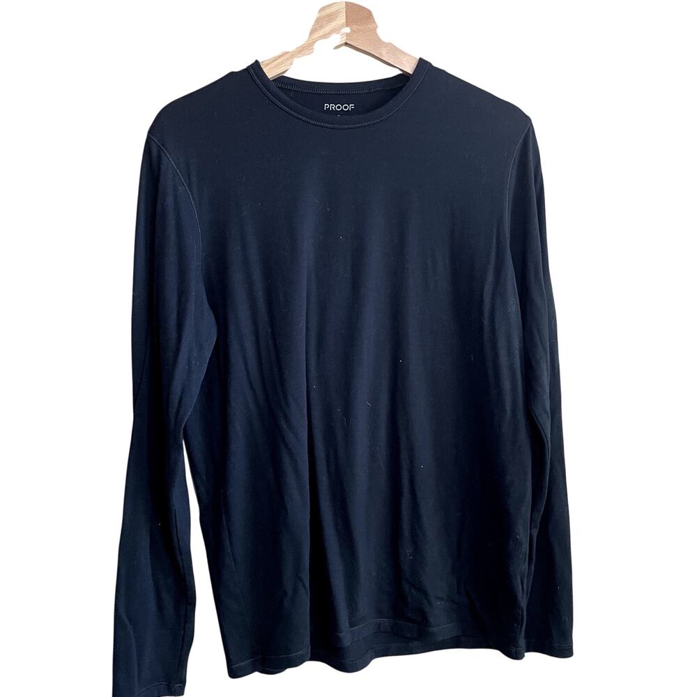 PROOF merino wool long sleeved black base layer men's size‎ medium winter